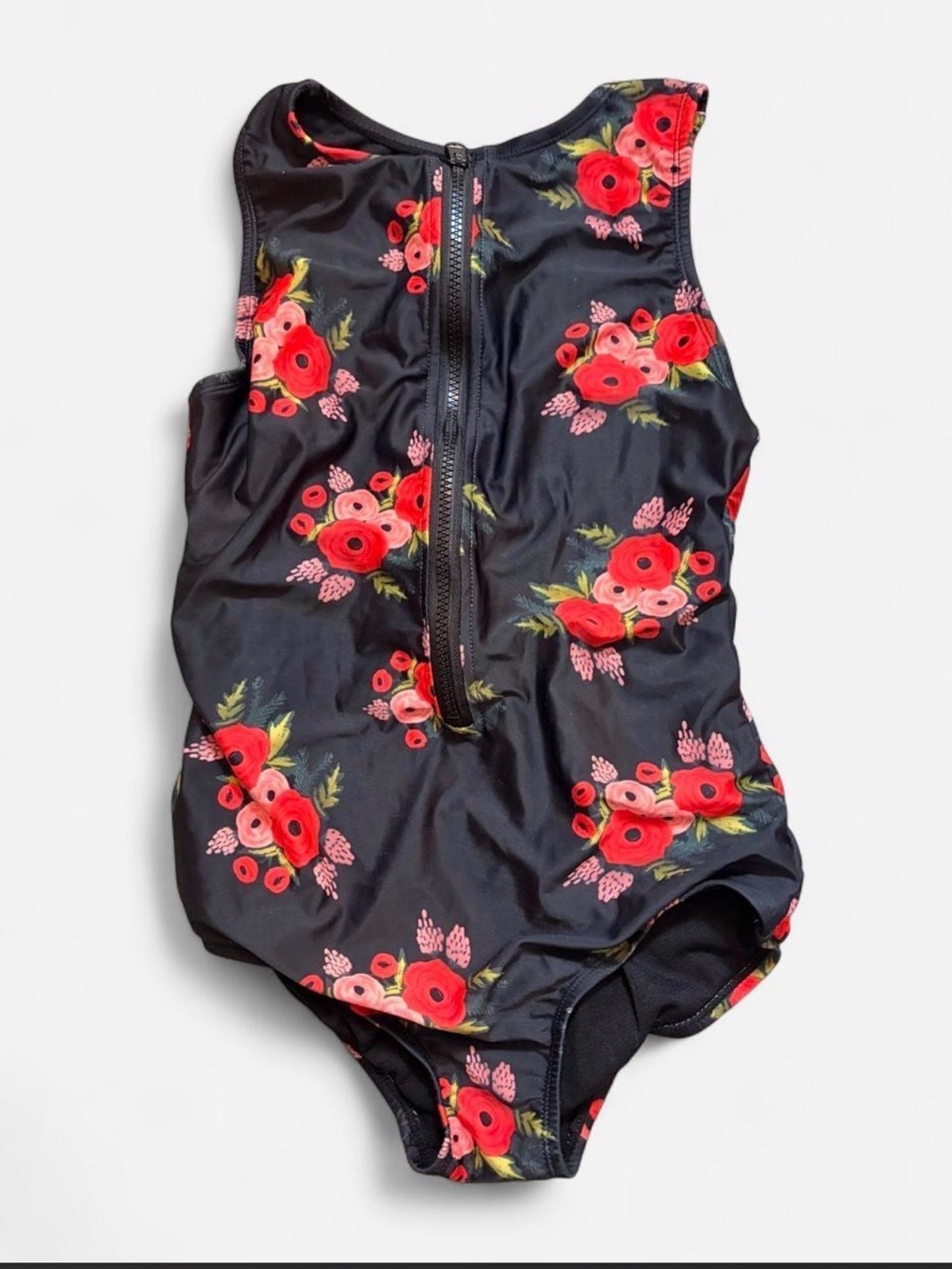 Black Floral One Piece Swimsuit 🖤